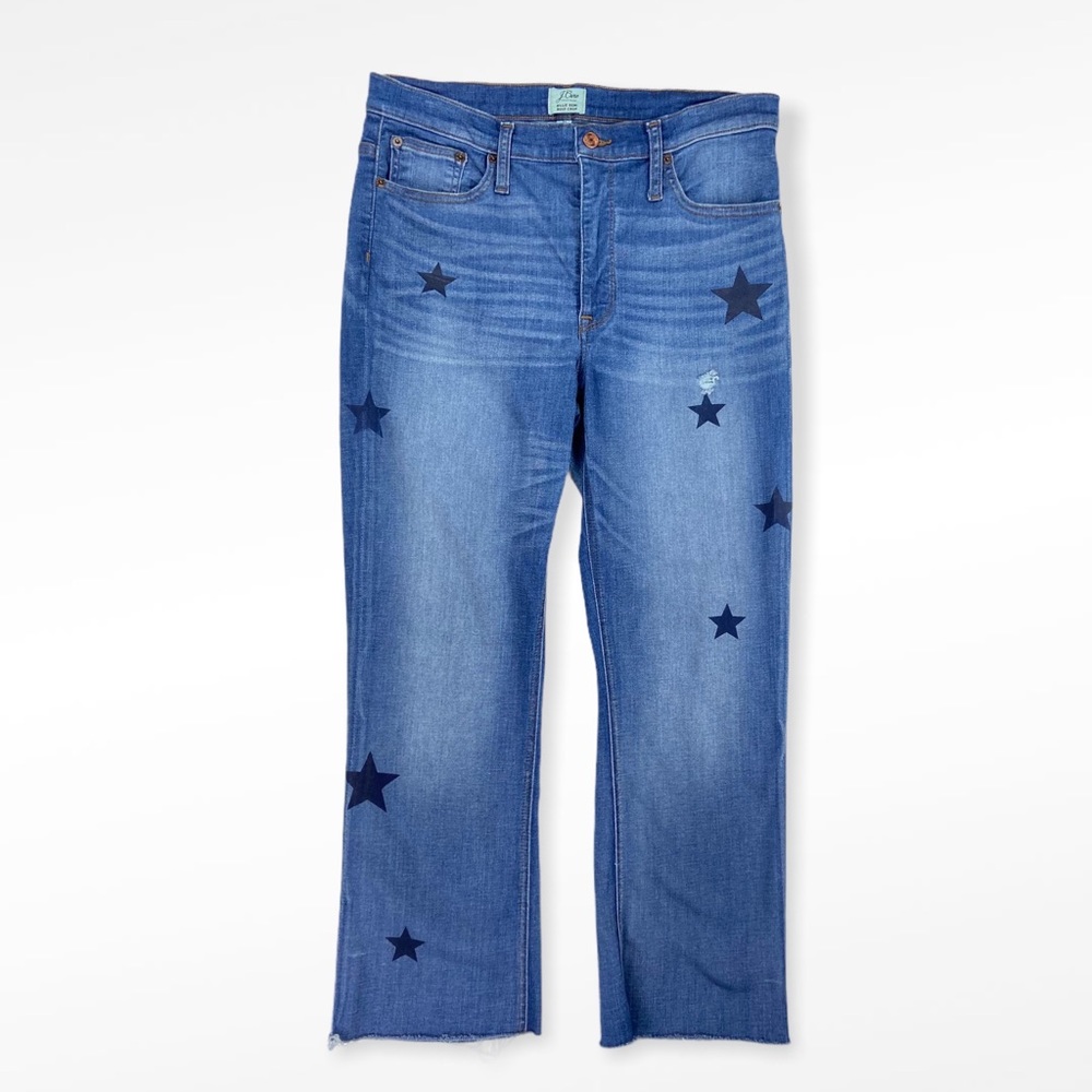 J Crew Billie Demi Boot Crop Star Edition Jeans